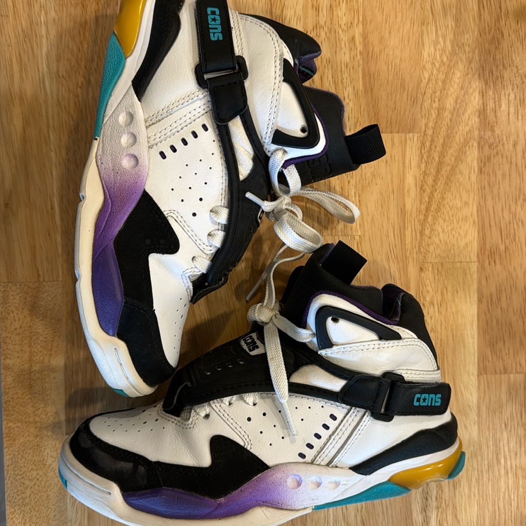 Original!! Larry Johnson 1992 Rookie Of Year Converse Aero, Jam, Tennis Shoes.